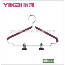 Simple EVA foam coated padded metal shirt hangers with two clips